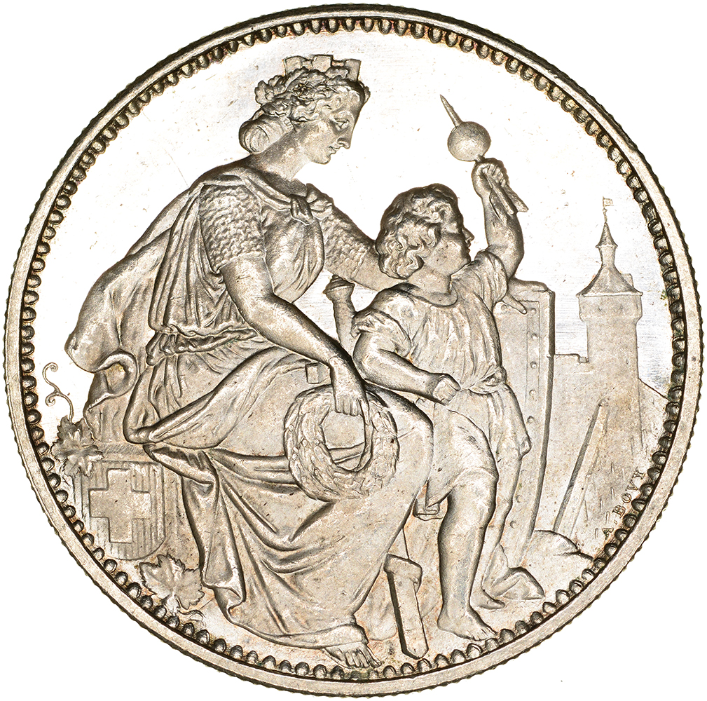 5 Franken, 1865, unz/stgl, Schaffhausen