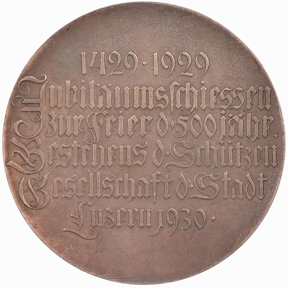 Luzern, Luzern,  Jubiläumsschiessen, 1930, unz/stgl, Silber