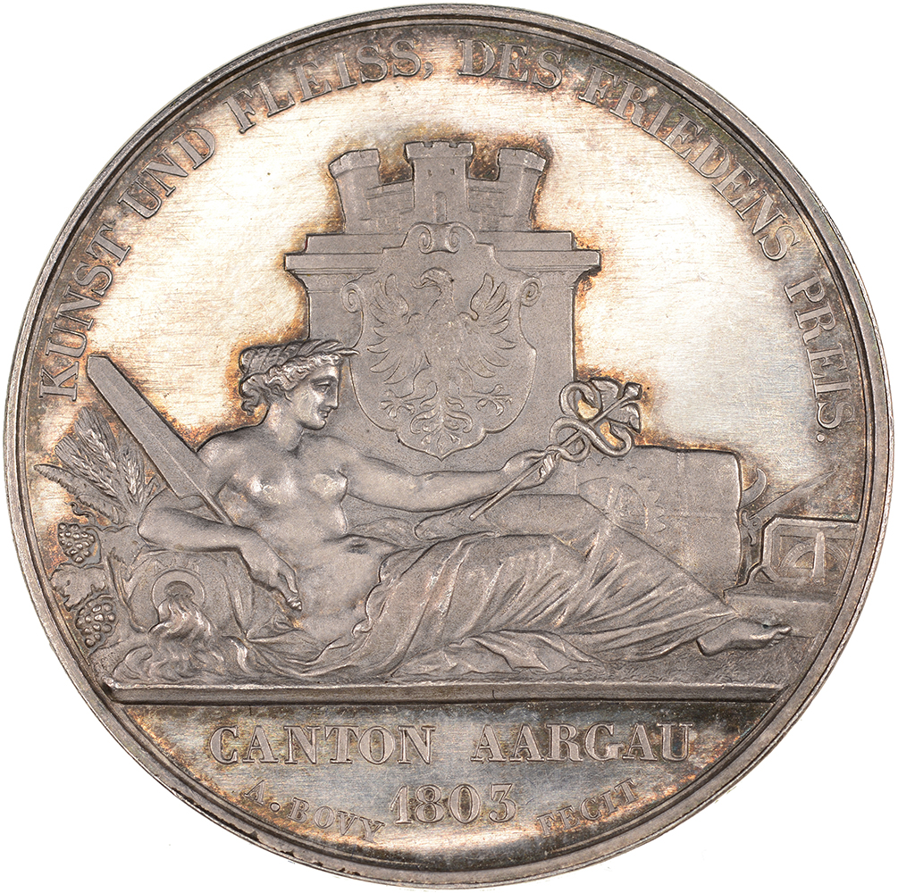 Aargau, Aarau,  Eidgenöss. Schützenfest, 1849, stgl, Silber