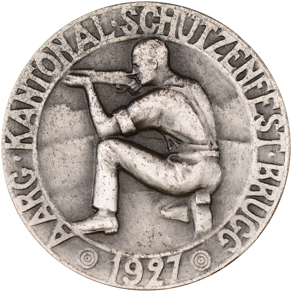 Aargau, Brugg,  Kantonales Schützenfest, 1927, stgl, Silber