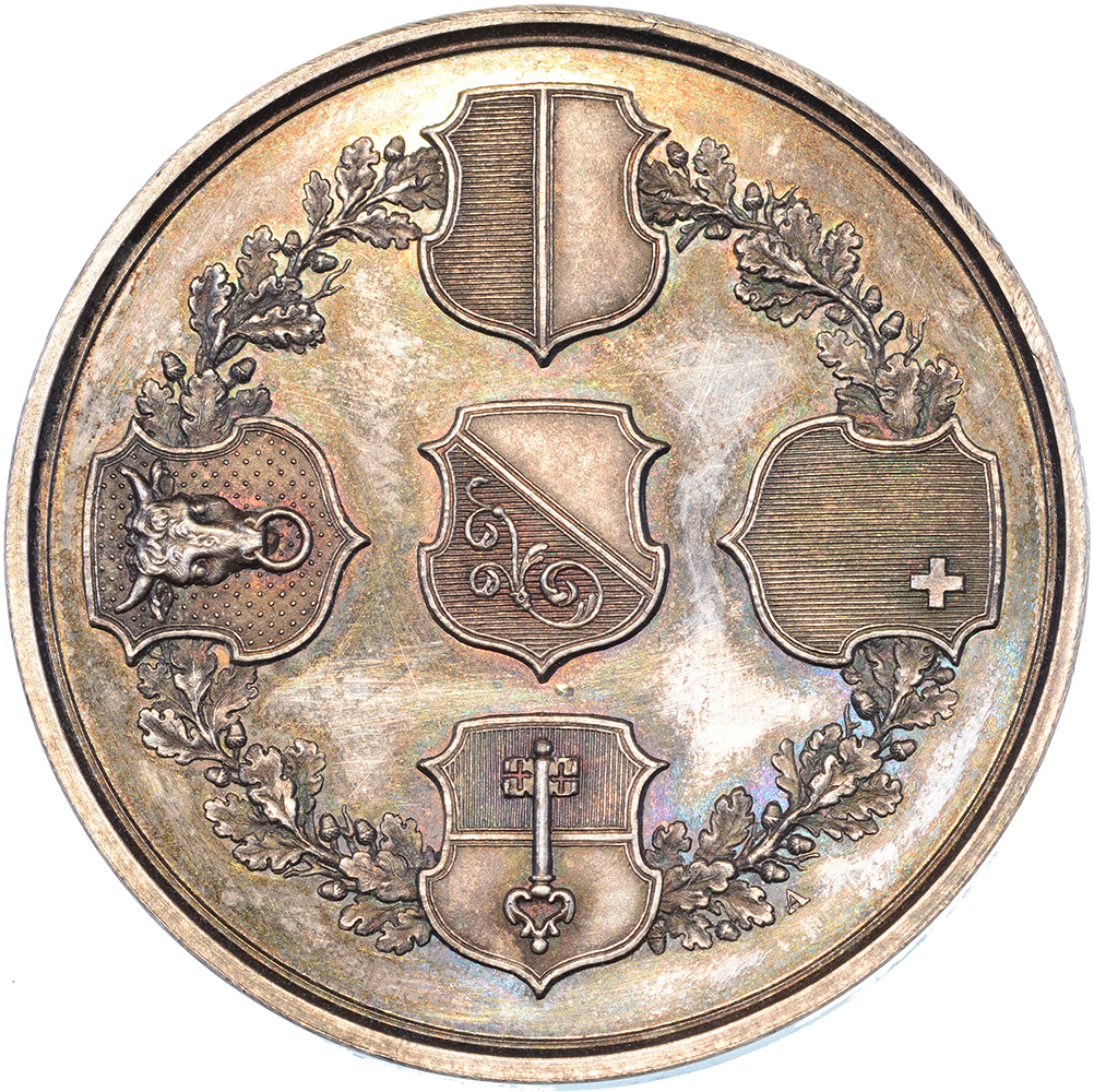 Gedenkmedaille, Zürich, 1883, unz/stgl