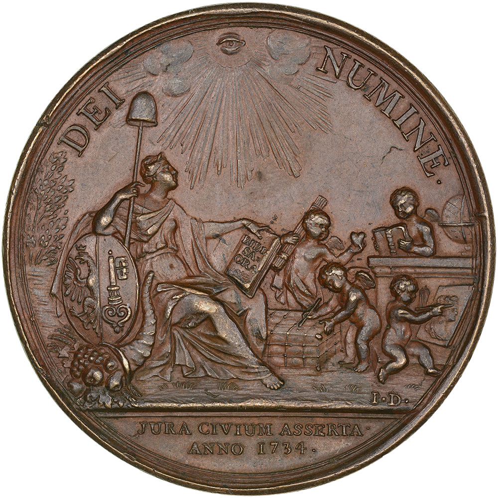 Personenmedaille, Genève, 1774, unz-