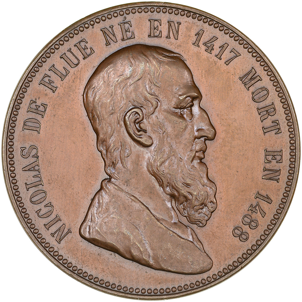 Personenmedaille, Fribourg, 1881, unz/stgl