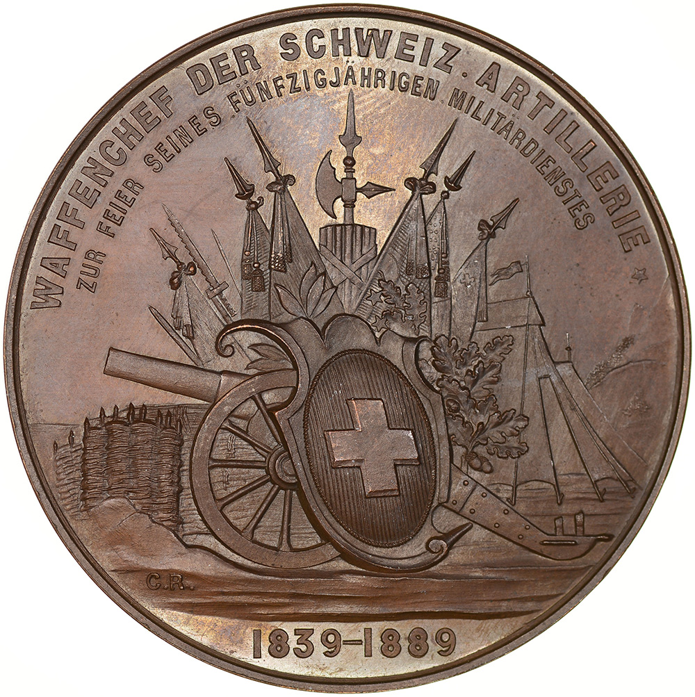 Personenmedaille, Schweizerisch, 1889, unz