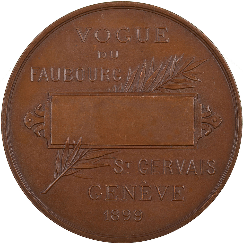 Genève, St-Gervais, Vogue du faubourg, 1899, stgl, Bronze, 714c