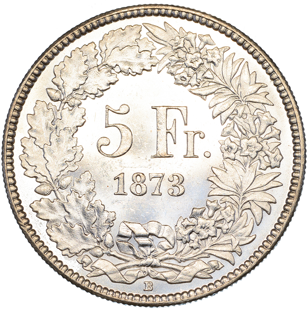 5 Franken, 1873, unz/stgl