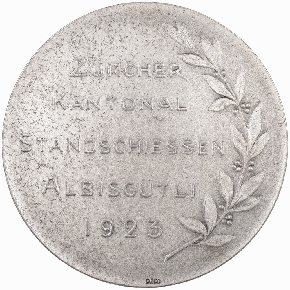 Zürich, Albisgütli (Zürich),  Kantonal-Standschiessen, 1923, stgl, Silber