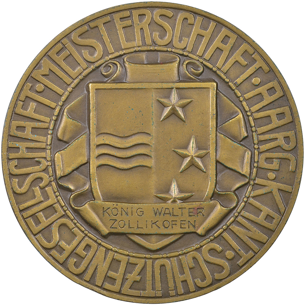 Aargau, Kantonalschützengesellschaft,  Schützengesellschaft, o.J., unz/stgl, Bronze