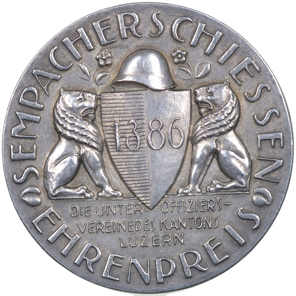 Luzern, Sempach,  Sempacherschiessen Ehrenpreis, o.J., unz-, Silber
