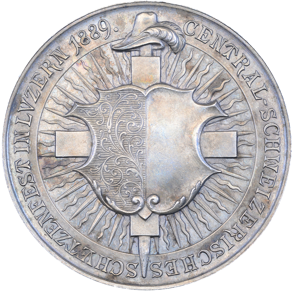 Luzern, Luzern,  Zentralschweizerisches, 1889, unz/stgl, Silver