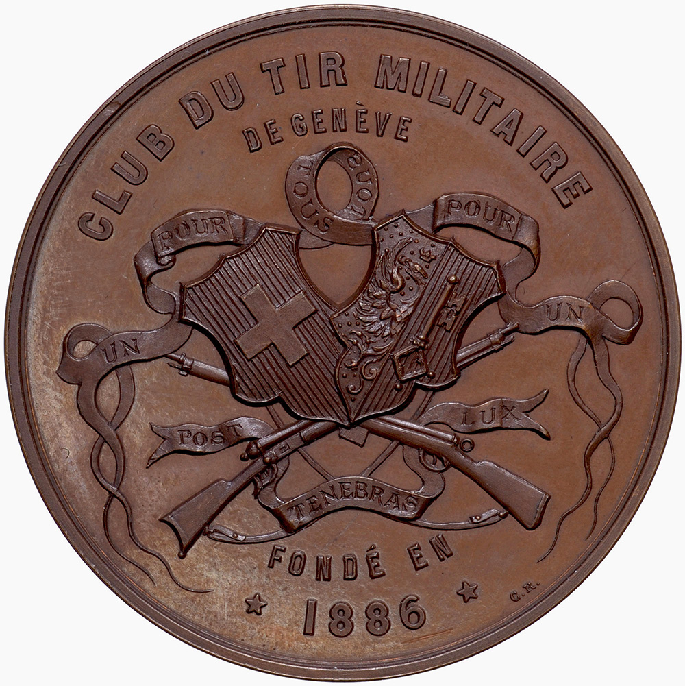Genève, Genève,  Club du Tir militaire, 1899, stgl, Bronze