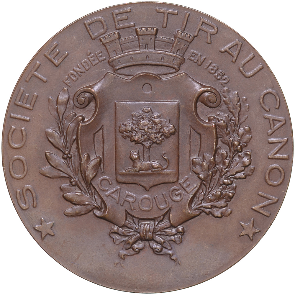 Genève, Carouge,  Societe de tir, 1902, stgl, Bronze