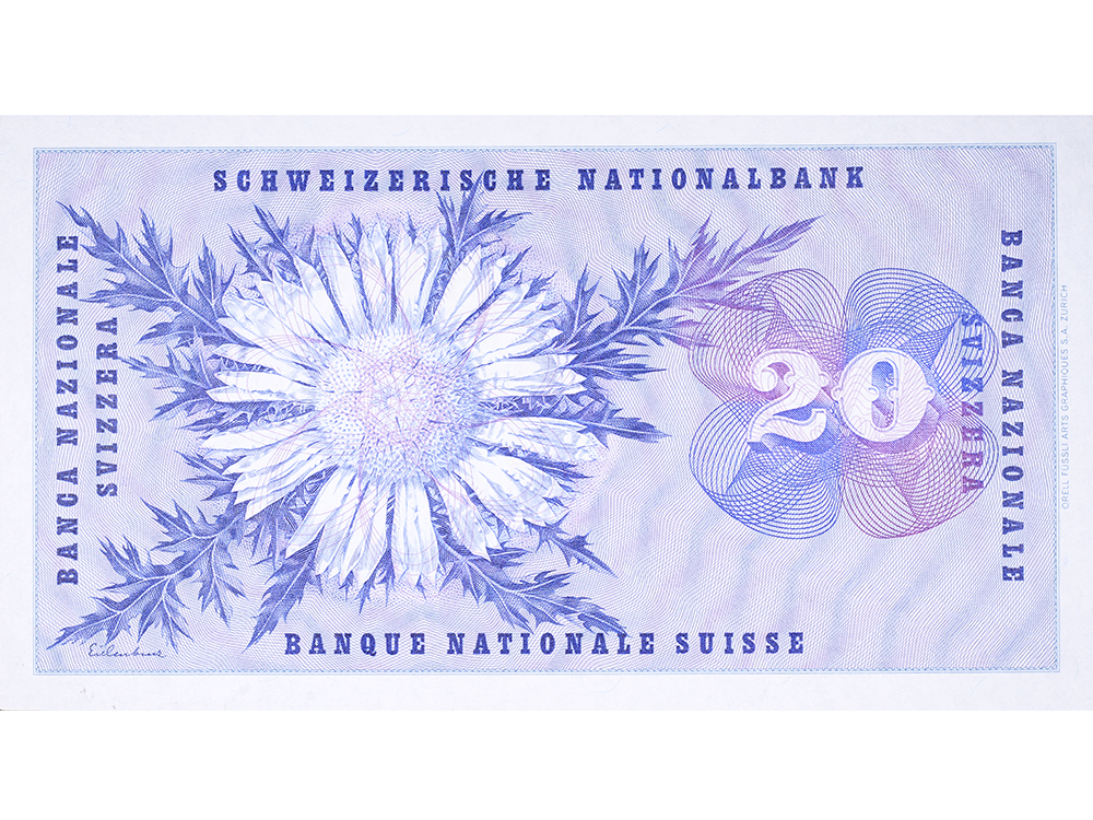 20 Franken, 1967, General Dufour, ungebraucht, bankfrisch - 100%
