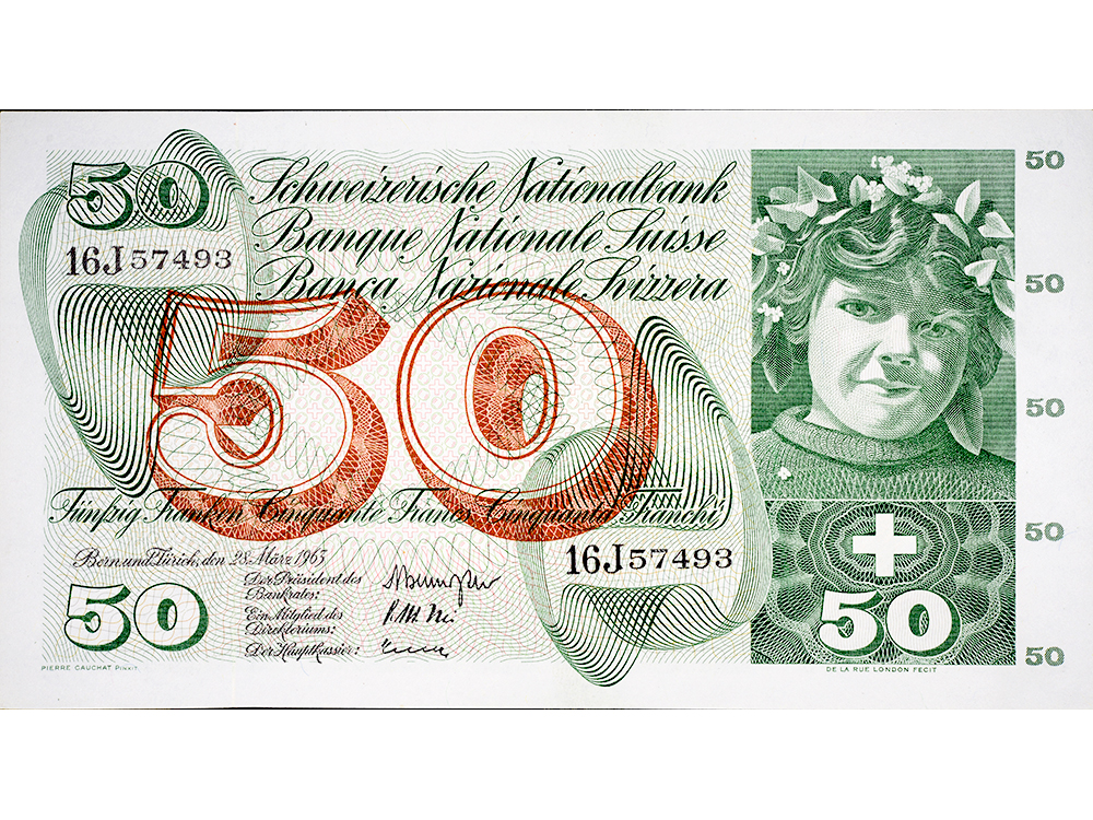 50 Franken, 1963, Apfelernte, ungebraucht, bankfrisch - 100%