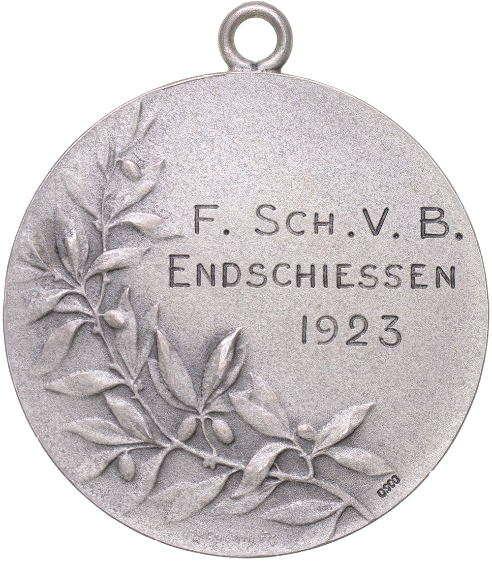 Basel, Basel,  Feuerschützenverein, 1923, stgl, Silber