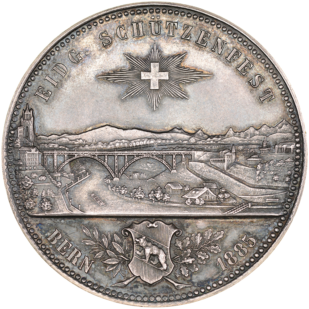 Bern, Bern,  Eidgenöss. Schützenfest, 1885, unz, Silber