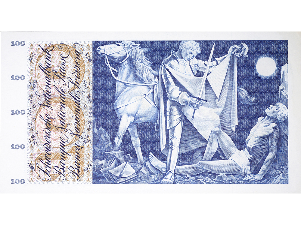 100 Franken, 1963, Sankt Martin, ungebraucht, bankfrisch - 100%