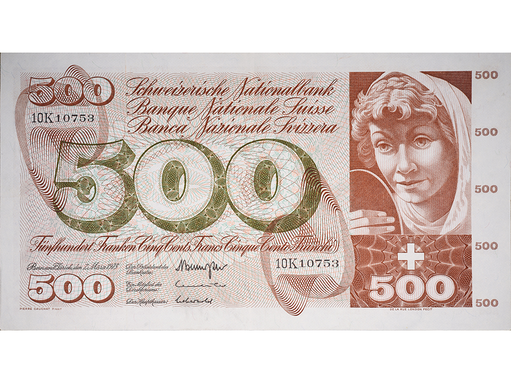 500 Franken, 1973, Jungbrunnen, ungebraucht, bankfrisch - 100%
