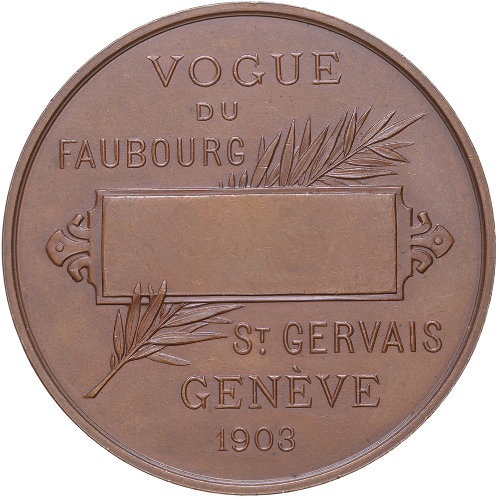 Genève, St-Gervais,  Vogue du faubourg, 1903, stgl, Bronze