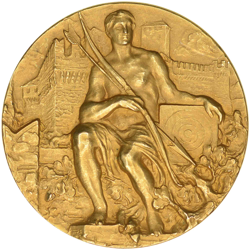 Ticino, Bellinzona, Kantonales Schützenfest, 1912, unz/stgl, Gold, 1449a