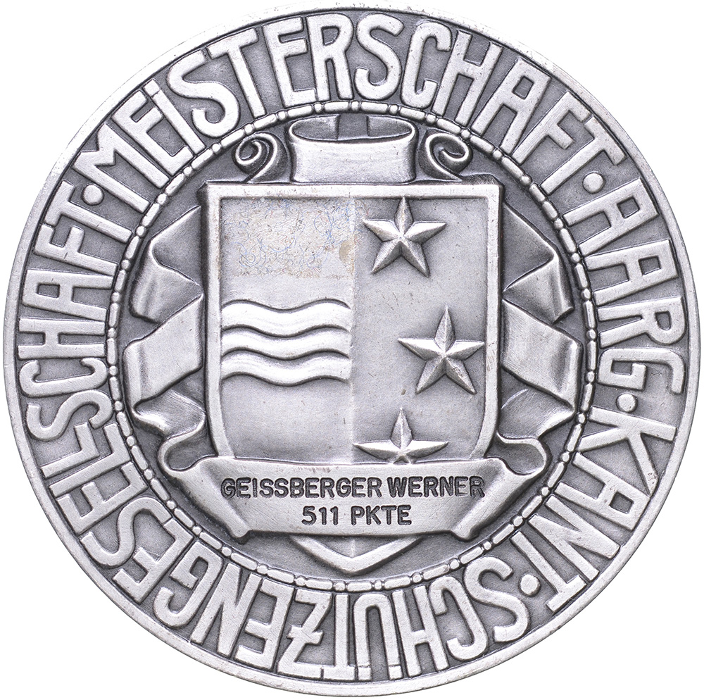 Aargau, Kantonalschützengesellschaft,  Schützengesellschaft, o.J., unz/stgl, Silber