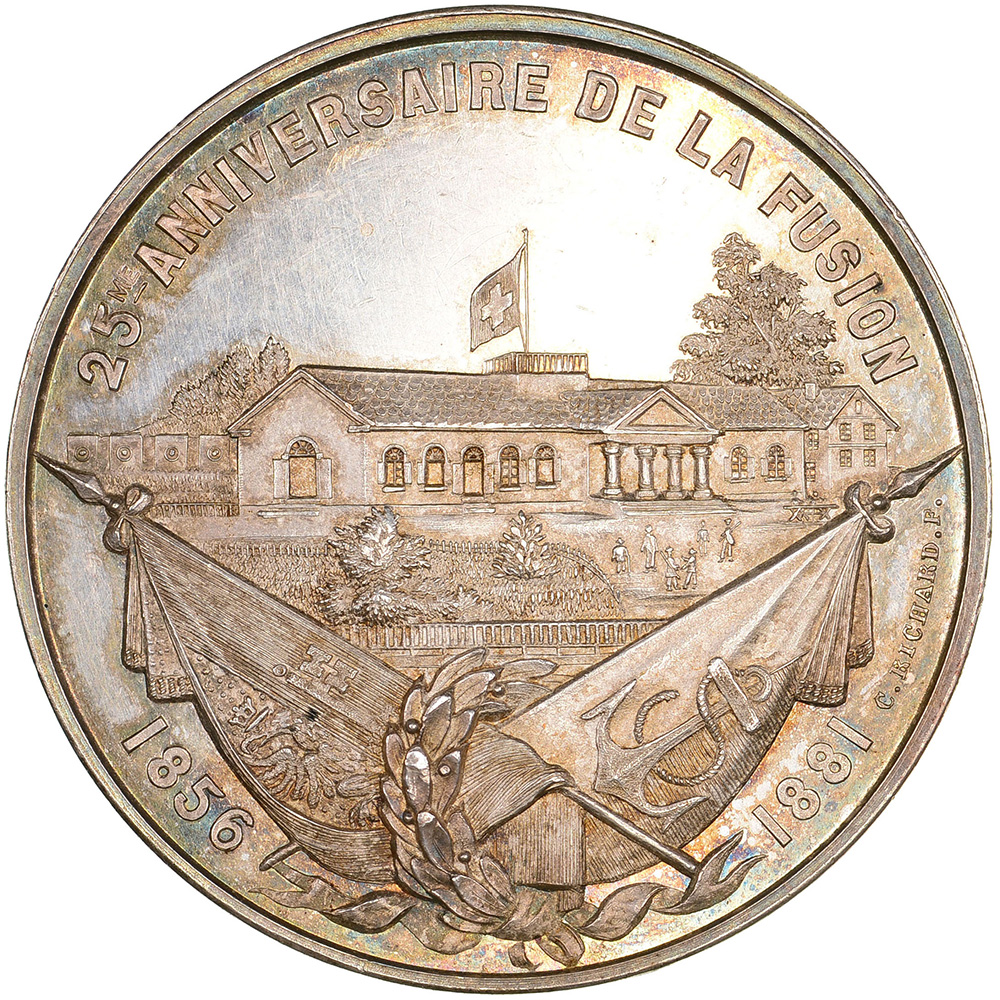 Genève, Genève,  Exercices de l'Arquebuse, 1881, unz, Silber